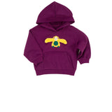 Monkey Applique Kids' Purple Hoodie – Cute & Cozy Hooded Sweatshirt