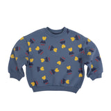 Heart & Geometric Printed Kids' Crew Neck Sweatshirt – Stylish & Playful Top