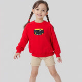 CPC(CPSIA certified) Custom Kids Sweatershirt Cotton French Terry Pullover Crew Neck Baby Boy Girls Jumpers Toddler Sweatshirts With Embroidery Patches(Accept custom order low MOQ)