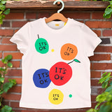 Colorful ‘It’s OK’ Printed Kids' Short Sleeve T - Shirt – Cheerful & Stylish Top
