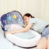 Foldable Crib Come With Backpack For Storage Portable Baby Nest Backpackge Style Cot Bed Mobile Bedside Folding Crib