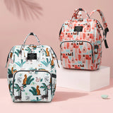 Whimsical - Printed Diaper Backpacks – 6 Unique Nature - Inspired Patterns, Large - Capacity Maternity Bags for Stylish Moms