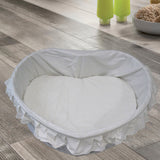 Little Bay Hearts - Shaped Wicker Baby Bassinet – Natural Wicker, Mosquito Net Set for Safe & Stylish Infant Sleep