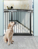 Black Splicable Safety Gate – 78cm Height, 5.5cm Gap, Fits Openings ＞87cm for Stairs & Doorways