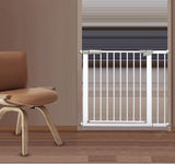 Auto - Close White Safety Baby Gate – Easy Install, Stylish Fence for Stairs & Doorways